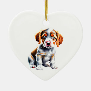 Adorno De Cerámica Puppy británico personalizado