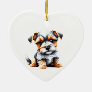 Adorno De Cerámica Puppy Terrier de Reproductores Personalizados