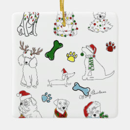 ADORNO DE CERÁMICA PUPPY XMAS ORNAMENT
