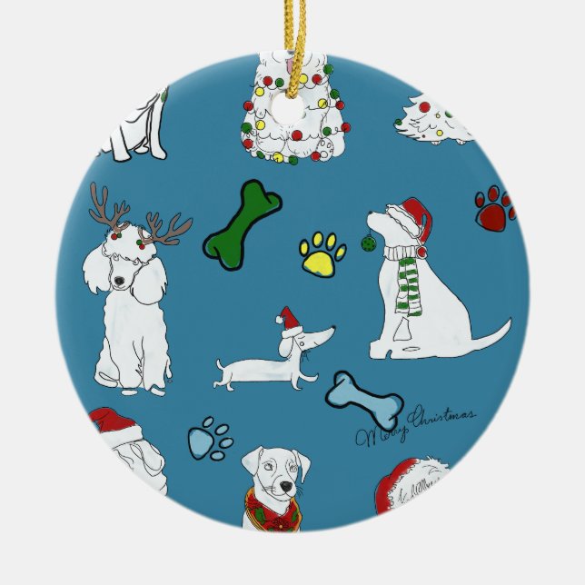 ADORNO DE CERÁMICA PUPPY XMAS ORNAMENT (Frente)