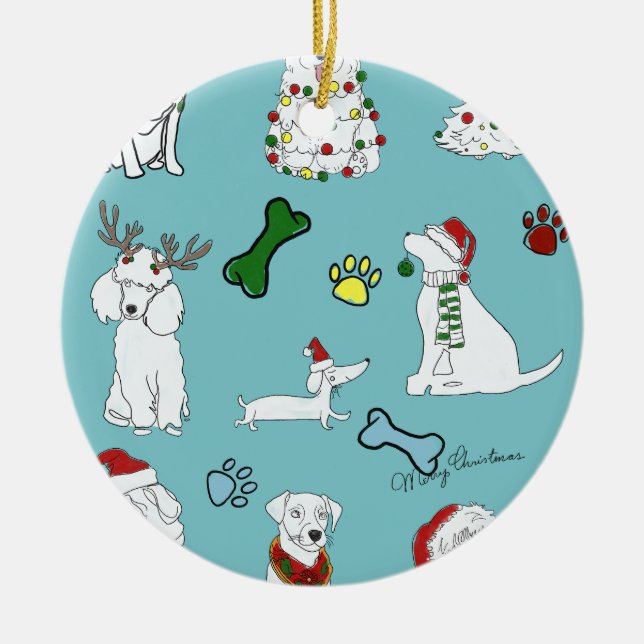 ADORNO DE CERÁMICA PUPPY XMAS ORNAMENT (Frente)