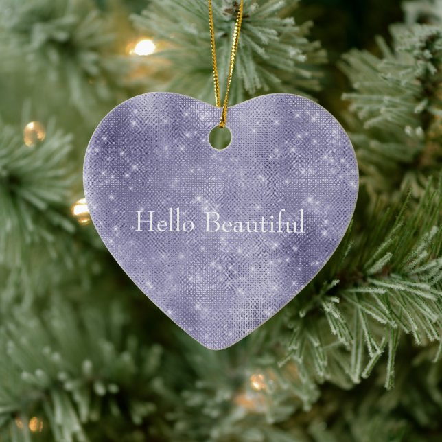 Adorno De Cerámica Purple Dream Sparkle (Árbol)