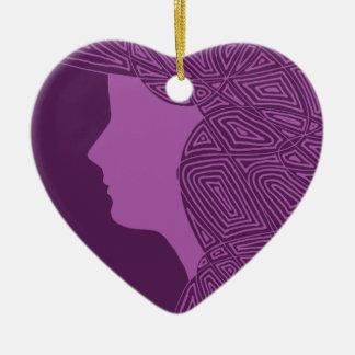 Adorno De Cerámica Purple Lady