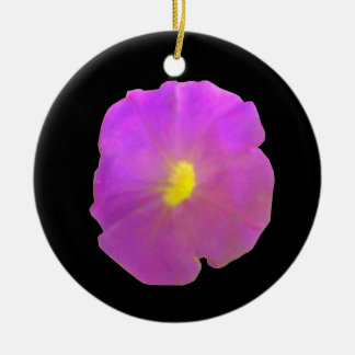 Adorno De Cerámica Purple Petunia Custom Birthday