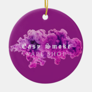 Adorno De Cerámica Purple Smoke Vape Shop