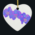 Adorno De Cerámica Púrpura acuarela Pintura orquídea<br><div class="desc">Pintura floral de acuarela tropical romántica. Obra de arte original,  orquídeas rosas y moradas.</div>