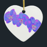 Adorno De Cerámica Púrpura acuarela Pintura orquídea<br><div class="desc">Pintura floral de acuarela tropical romántica. Obra de arte original,  orquídeas rosas y moradas.</div>