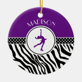 Adorno De Cerámica Púrpura su conocido patinaje artístico el