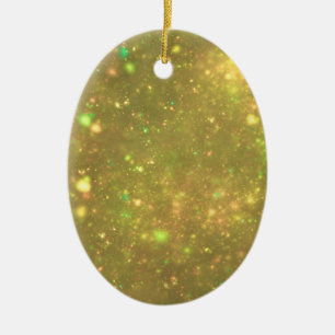 Adorno De Cerámica Purpurina galáctico de oro