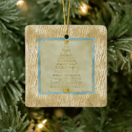 Adorno De Cerámica Purpurina Glam Gold Árbol de Navidad Zebra