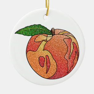 Adorno De Cerámica Purpurina Peach