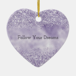 Adorno De Cerámica Purpurina Purple Glitzy