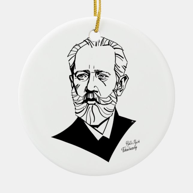 Adorno De Cerámica Pyotr Tchaikovsky (Frente)