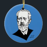 Adorno De Cerámica Pyotr Tchaikovsky<br><div class="desc">Retrato gráfico del compositor</div>