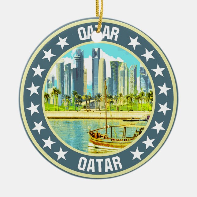 Adorno De Cerámica Qatar (Frente)
