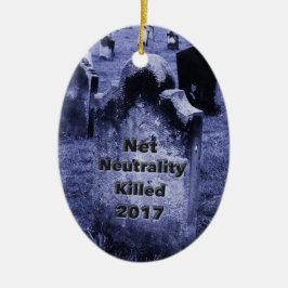 Adorno De Cerámica QEPD Neutralidad neta Gravestone