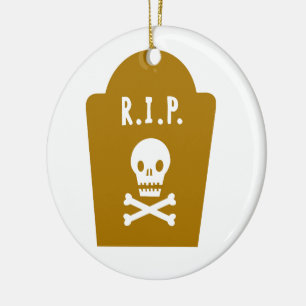 Adorno De Cerámica QEPD Skull