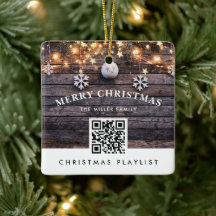QR Code Navidades Music Playlist Rustic Moderno