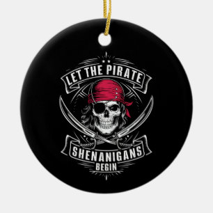 Adorno De Cerámica Que Comiencen Las Travesuras Piratas De Halloween