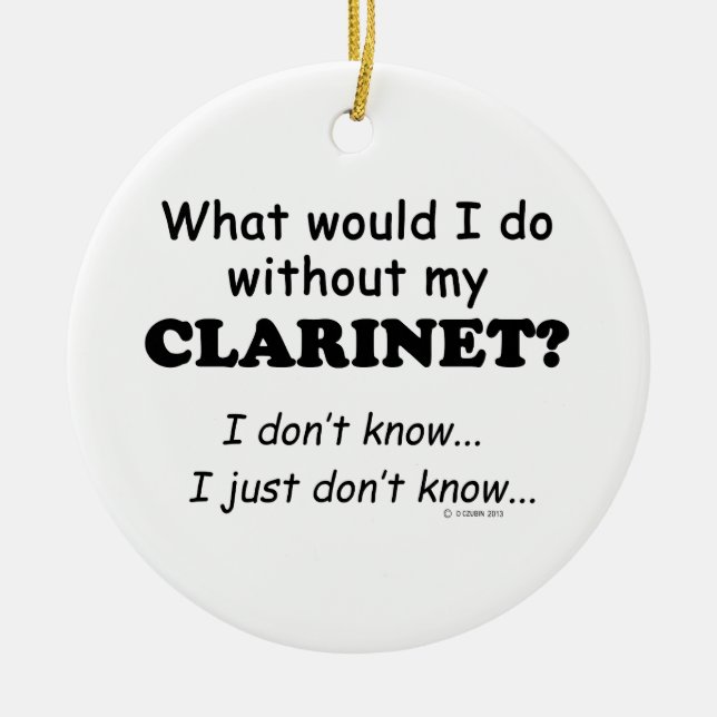 Adorno De Cerámica Qué haría, Clarinet (Frente)