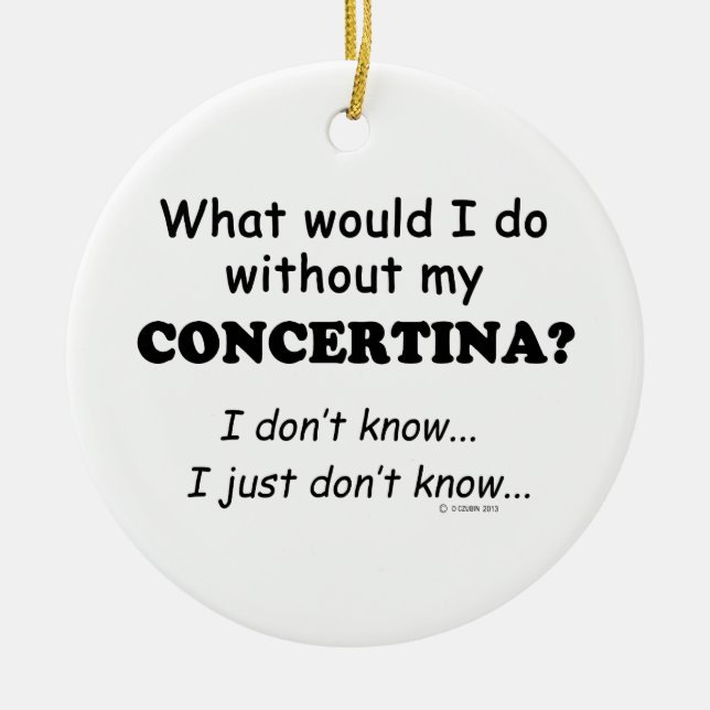 Adorno De Cerámica Qué haría, Concertina (Frente)