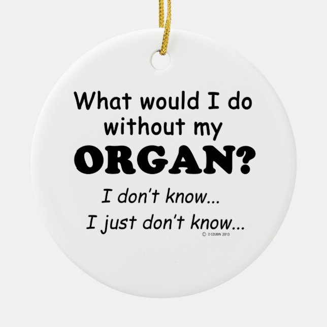 Adorno De Cerámica Qué haría, Organ (Frente)