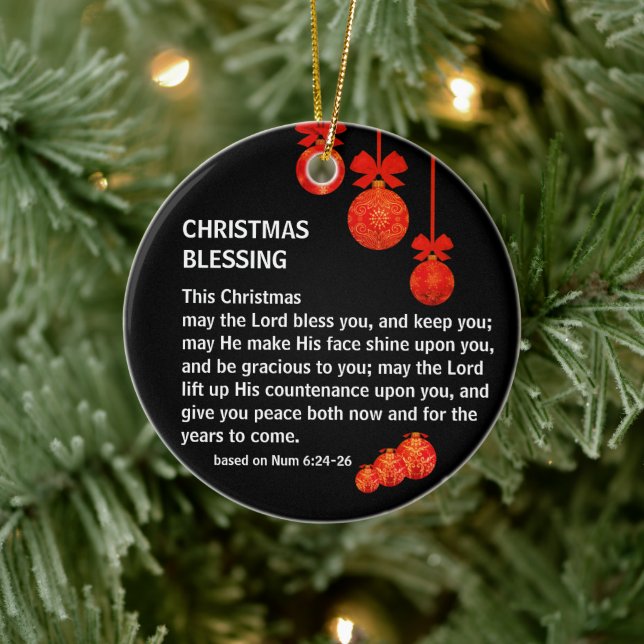 Adorno De Cerámica QUE JEHOVAH TE BENDIGA 6 Navidades (Árbol)