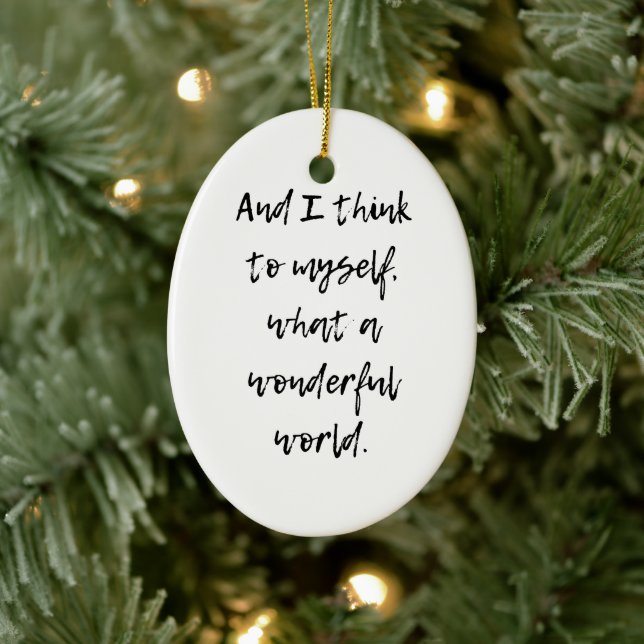 Adorno De Cerámica Qué mundo maravilloso (Árbol)