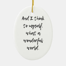 Adorno De Cerámica Qué mundo maravilloso