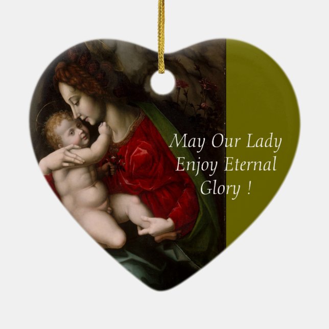 Adorno De Cerámica Que nuestra dama disfrute de la gloria eterna (Atrás)