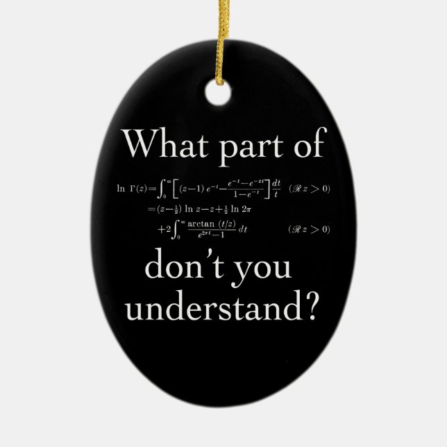 Adorno De Cerámica Qué parte de... Blanco sobre oscuro (Frente)