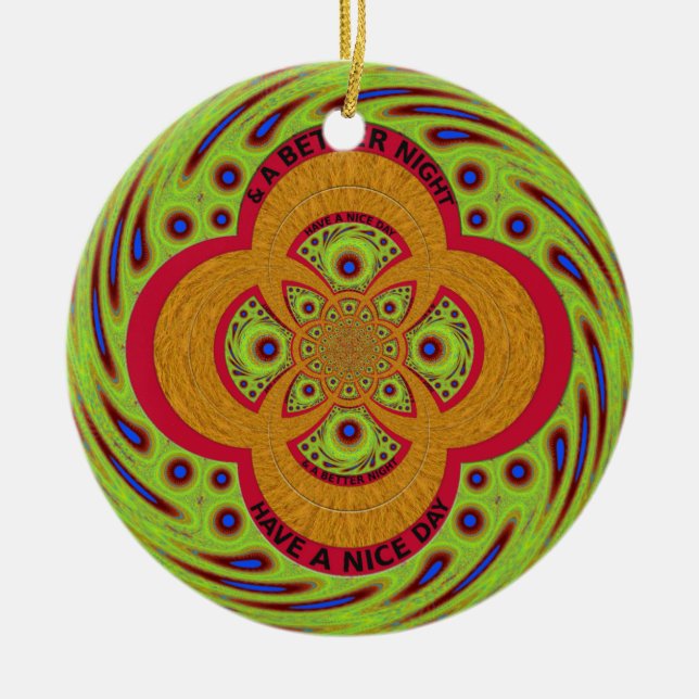 Adorno De Cerámica Que tengas un buen día (Frente)