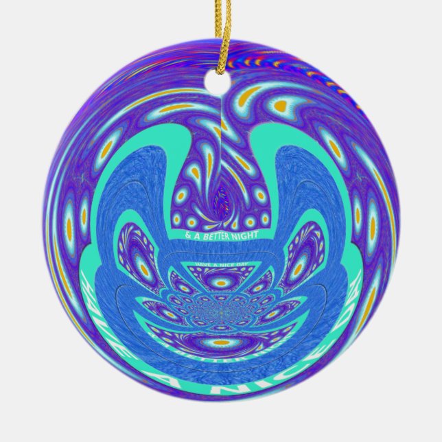 Adorno De Cerámica Que tengas un día feliz (Frente)