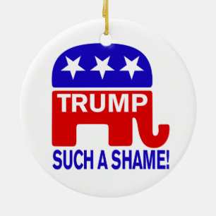 Adorno De Cerámica Qué vergüenza para Trump