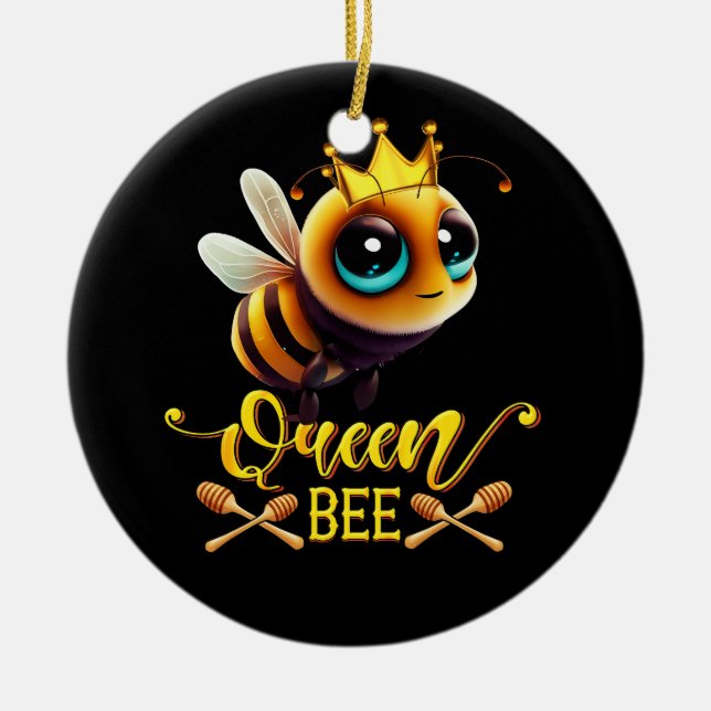 Adorno De Cerámica Queen Bee Royal Crown Hive Honey Beerke (Frente)