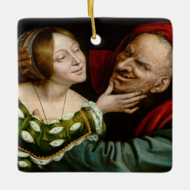 Adorno De Cerámica Quentin Matsys - Amantes coincidentes (Anverso)