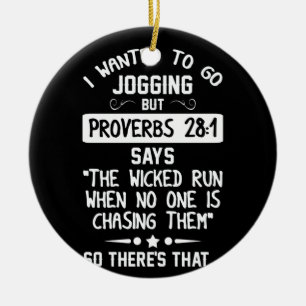 Adorno De Cerámica Quería Ir A Jogging Pero Proverbios 28 1