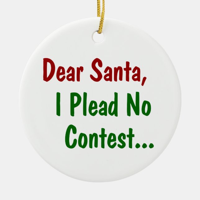 Adorno De Cerámica Querido Santa I, no presento concurso - Graciosas  (Frente)