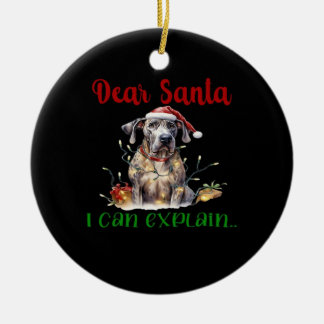 Adorno De Cerámica Querido Santa Puedo Explicar Great Dane Camiseta E