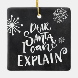 Adorno De Cerámica Querido Santa, puedo explicarlo