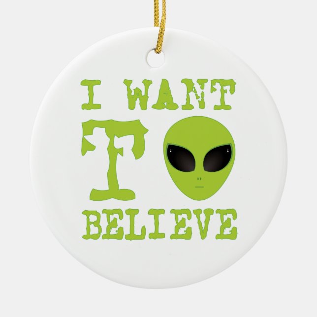 Adorno De Cerámica Quiero creer (Frente)