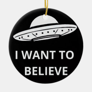 Adorno De Cerámica Quiero creer, película retro 90, OVNI alienígena