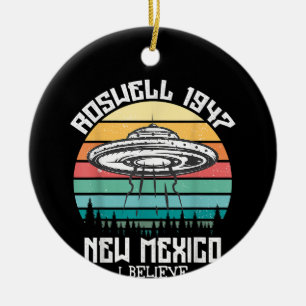 Adorno De Cerámica Quiero Creer Que Aliens UFO Area 51 Roswell New