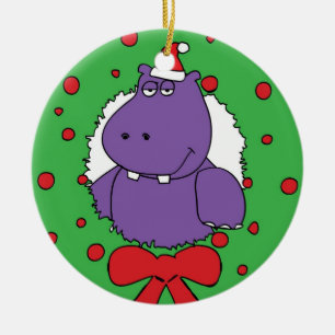 Adorno De Cerámica Quiero un Hippopotamus para el navidad