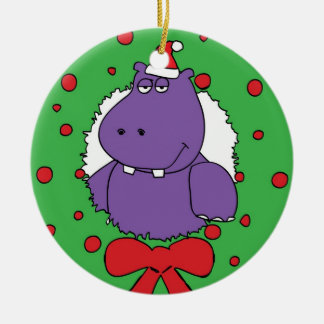 Adorno De Cerámica Quiero un Hippopotamus para el navidad