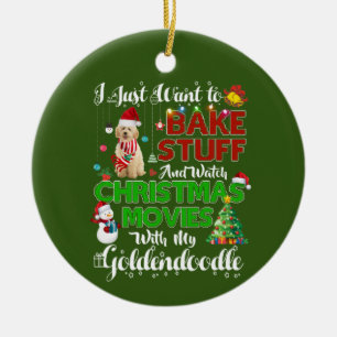 Adorno De Cerámica Quiero ver películas de navidades GOLDENDOODLE