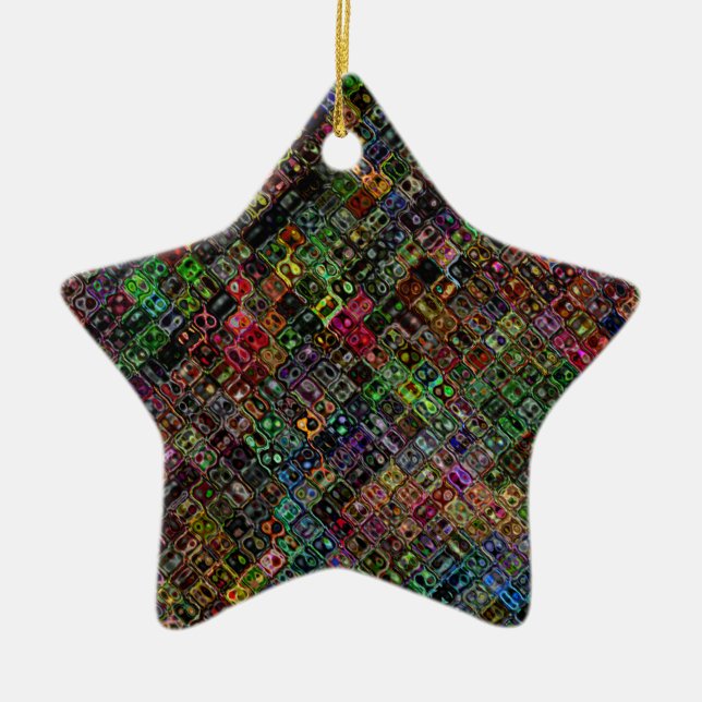 Adorno De Cerámica Quilt (Frente)