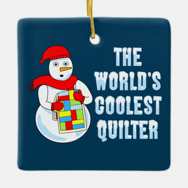 Adorno De Cerámica Quilter más frío (Anverso)