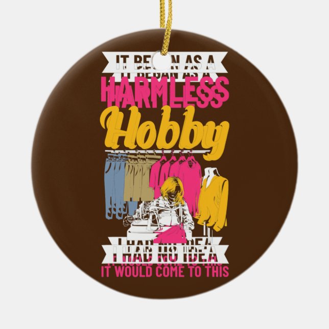 Adorno De Cerámica Quilting Quote Sewerperson De Tejido De Cosecha (Frente)