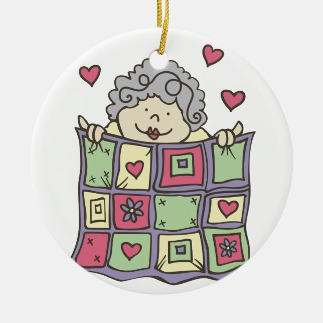 Adorno De Cerámica Quilting Woman (Frente)